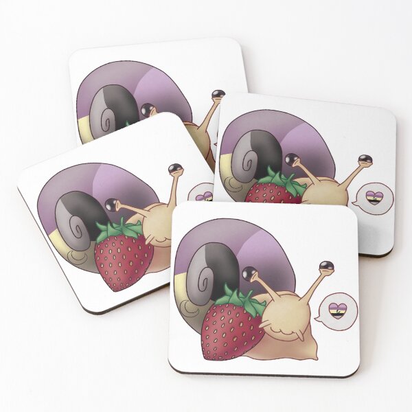 Artikelvorschau, Lunarian Nonbinary Strawberry Pride Schnecke entworfen und verkauft von PrideSnails.