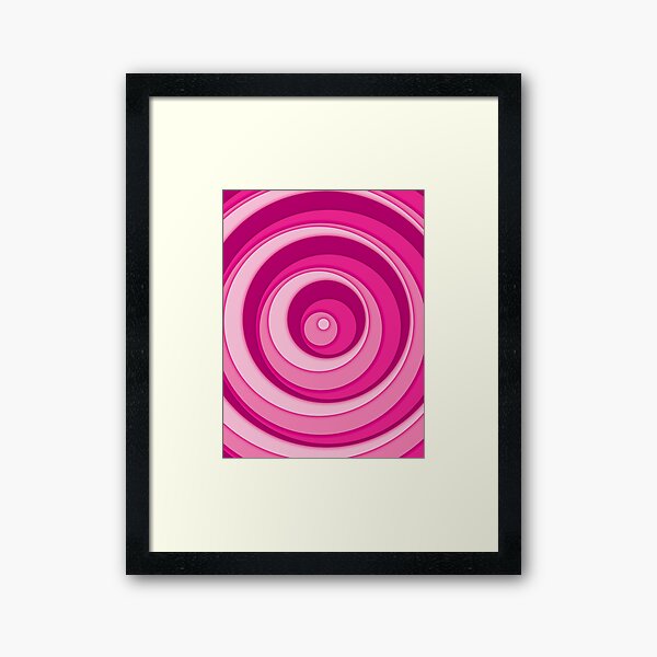 Nested Dots - Pink Framed Art Print