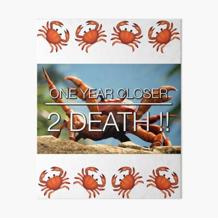 Crab Rave Meme Art Board Prints Redbubble - crab rave roblox oof sound id