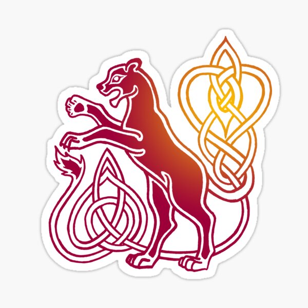 Artikel-Vorschau von Keltische Löwin (Rot / Gold), designt und verkauft von quakeandquiver.