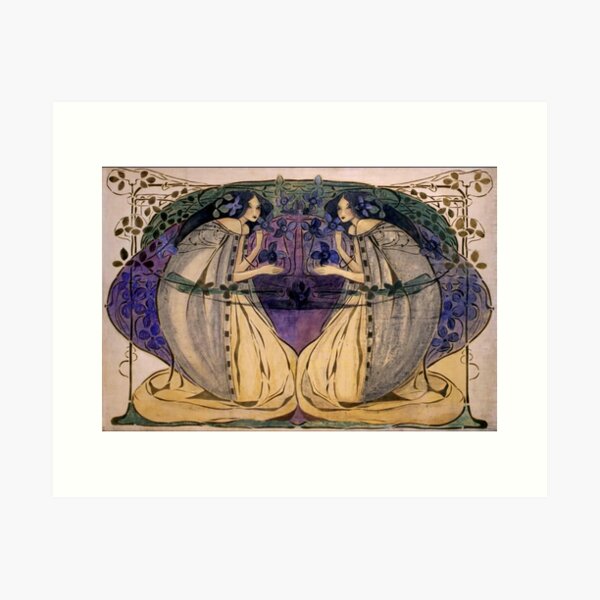 GLASGOW SCHOOL. Frances Macdonald MacNair, Spring. Art Print