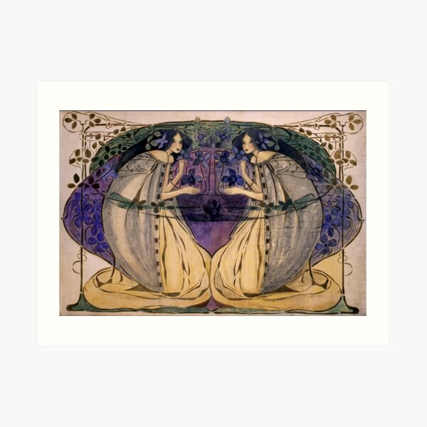 GLASGOW SCHOOL. Frances Macdonald MacNair, Spring. Art Print