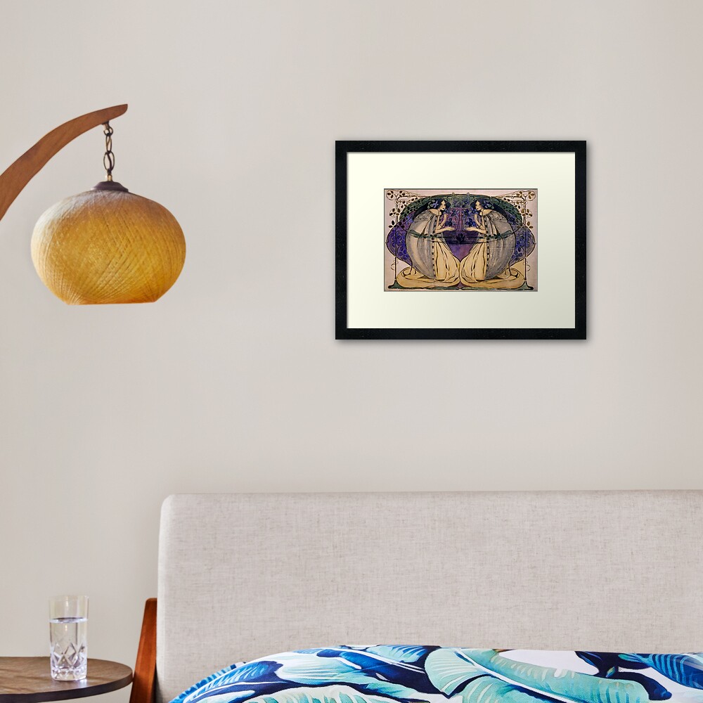 GLASGOW SCHOOL. Frances Macdonald MacNair, Spring. Framed Art Print
