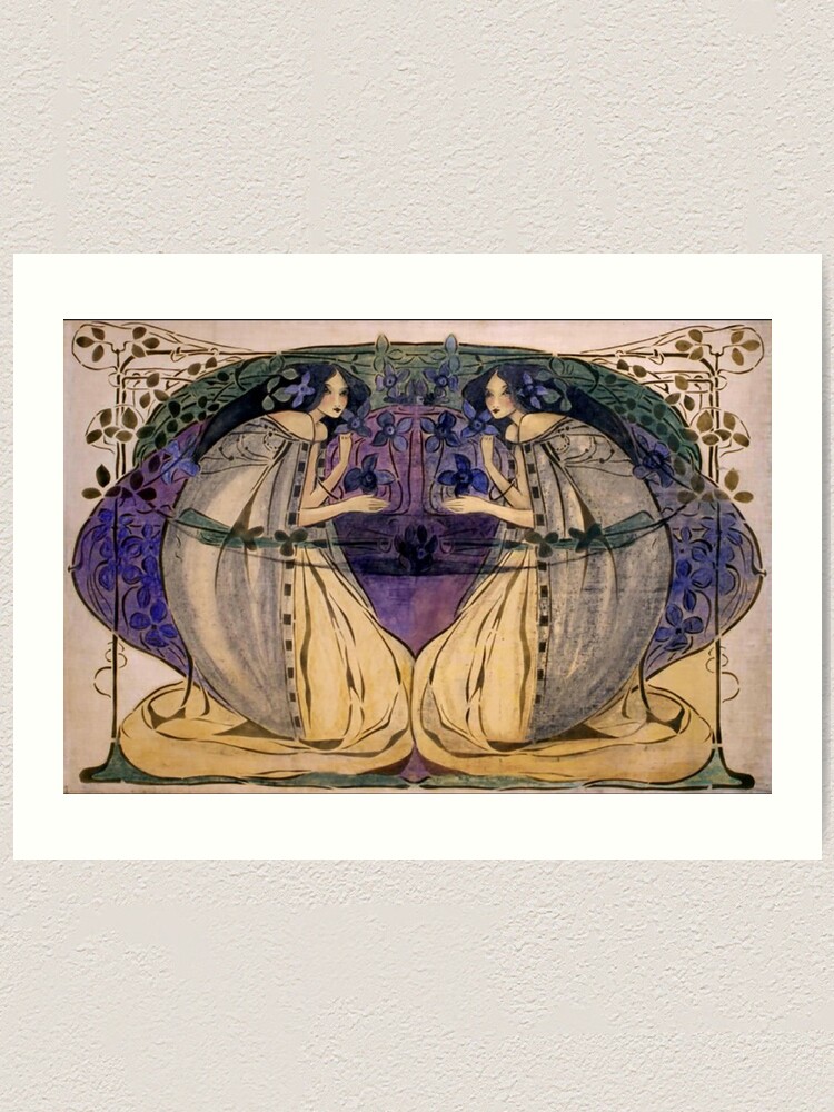 Alternate view of GLASGOW SCHOOL. Frances Macdonald MacNair, Spring. Art Print