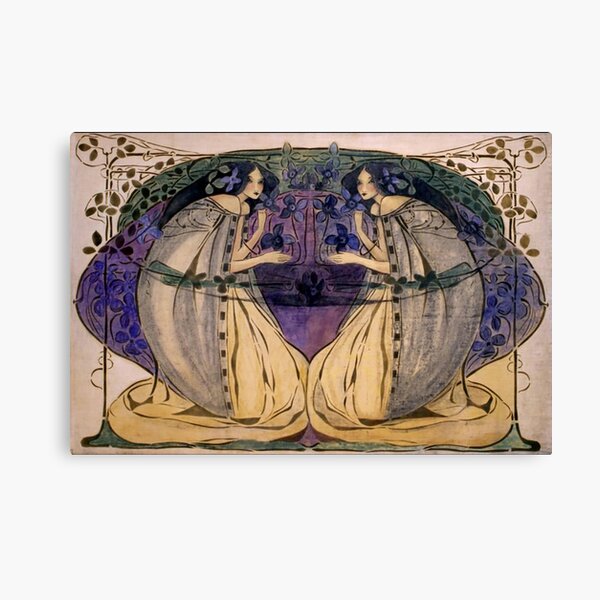 GLASGOW SCHOOL. Frances Macdonald MacNair, Spring. Canvas Print