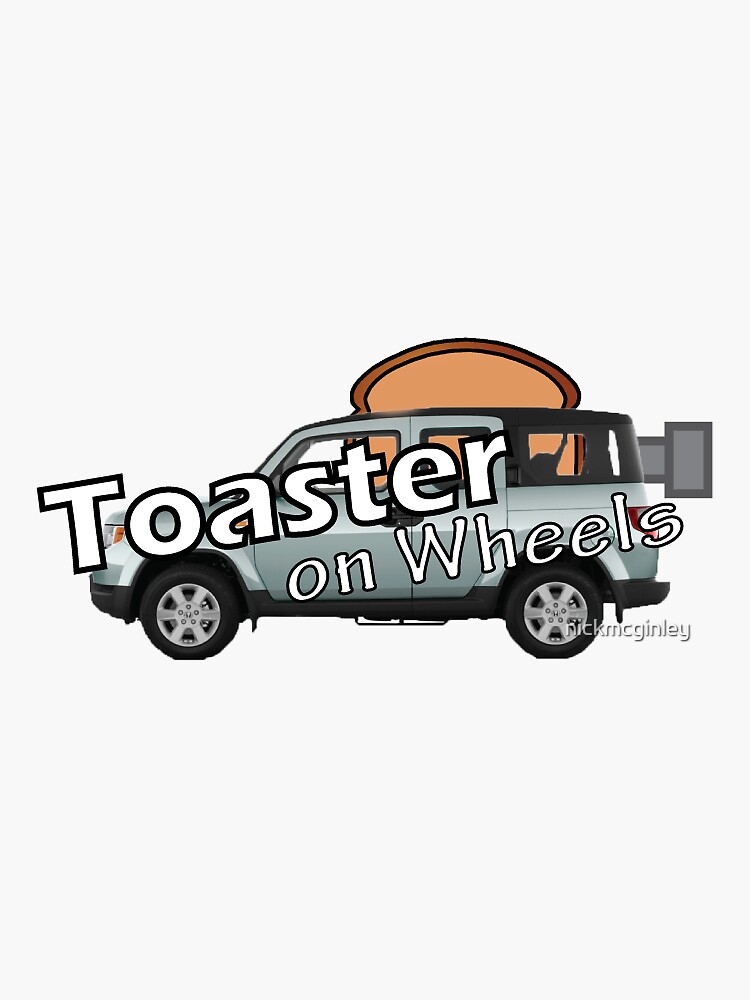 "Element Toaster on Wheels" Sticker for Sale by nickmcginley Redbubble