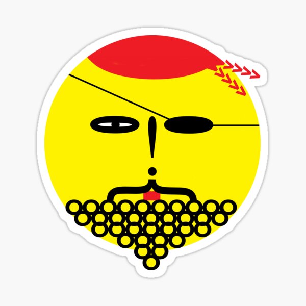 Mr Wingding ~ Black Beard Sticker