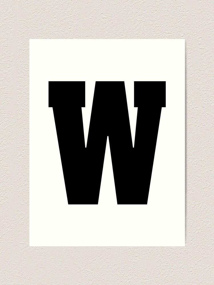 Alphabet W (Uppercase letter w), Letter W Art Print for Sale by