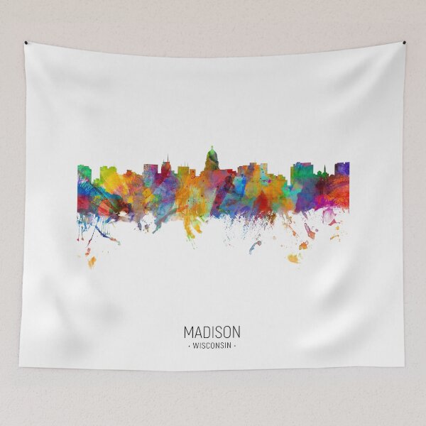 Artikelvorschau, Madison Wisconsin Skyline entworfen und verkauft von ArtPrints.