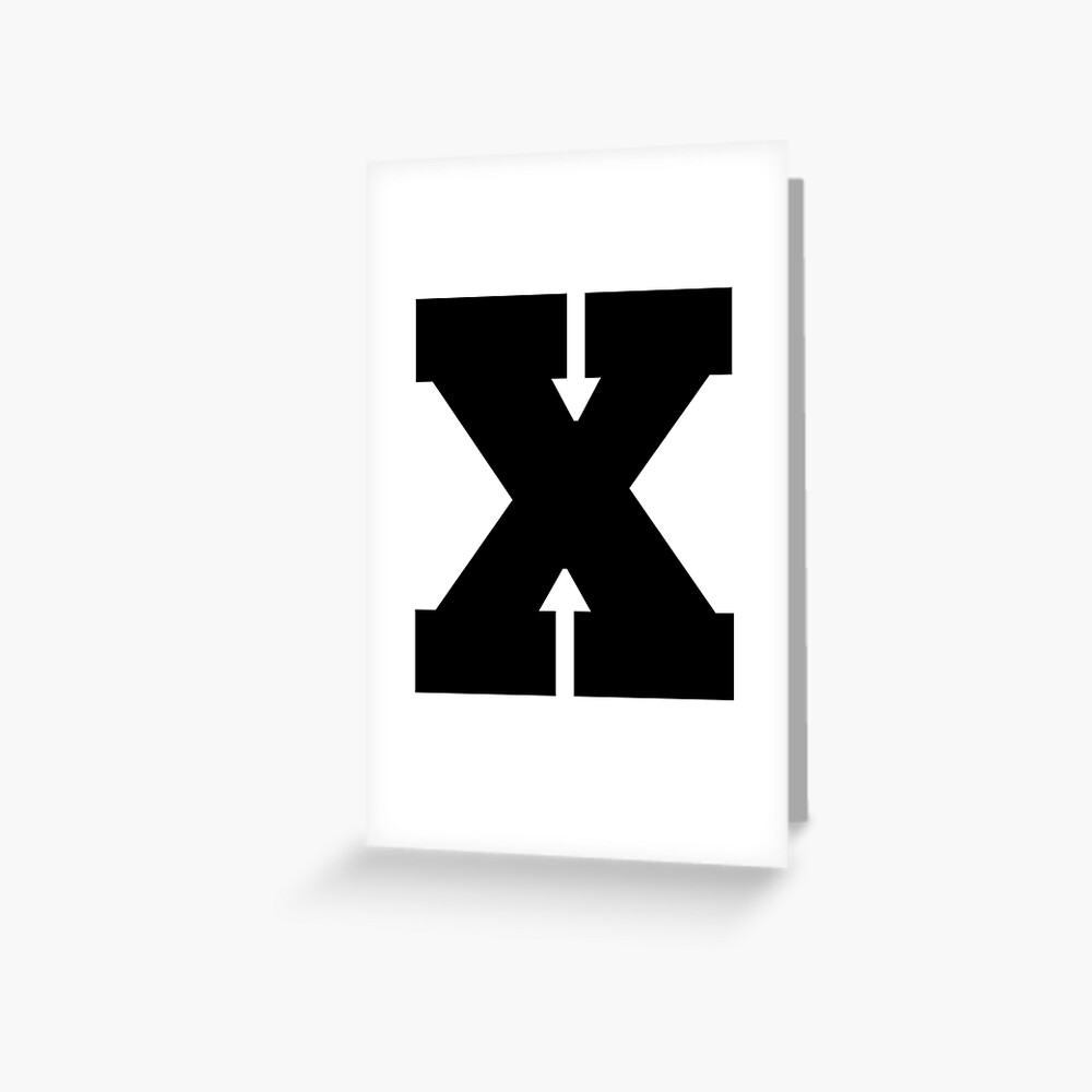 alphabet x uppercase letter x letter x greeting card by marosharaf redbubble