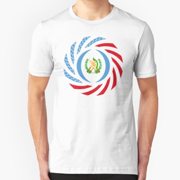Guatemalan American Multinational Patriot Flag Series Slim Fit T-Shirt