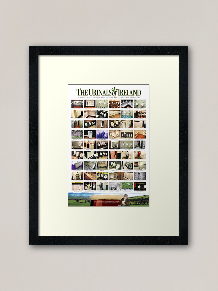 Thumbnail 1 of 7, Framed Art Print, The Urinals of Ireland Poster designed and sold by BuddyDoyle.