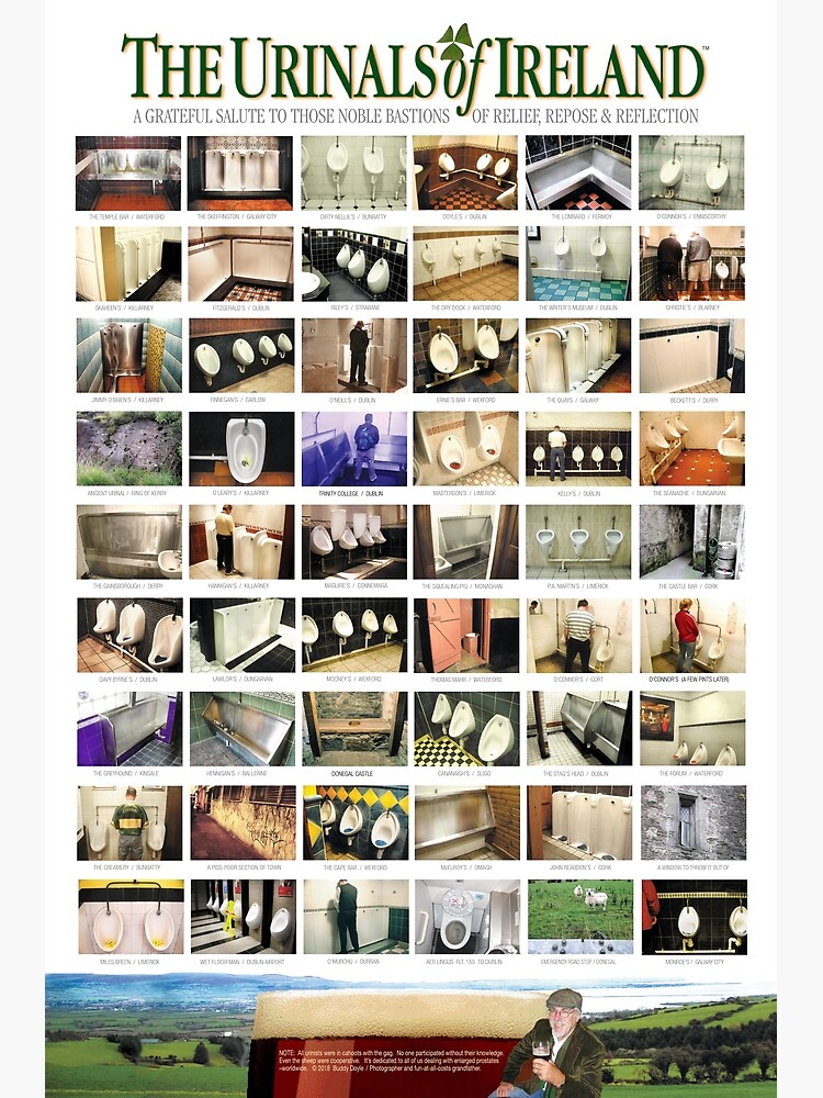 Thumbnail 7 of 7, Framed Art Print, The Urinals of Ireland Poster designed and sold by BuddyDoyle.