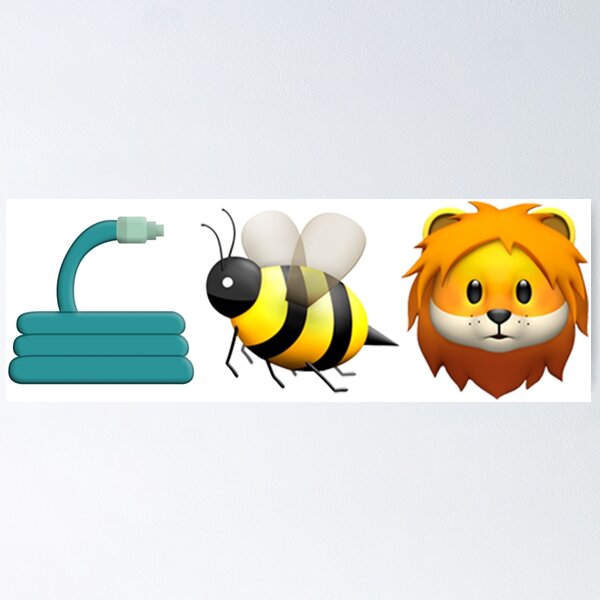 Aperçu de l'œuvre T-shirt Emoji de lion d'abeille de tuyau créée et vendue par coolhiphoptees.