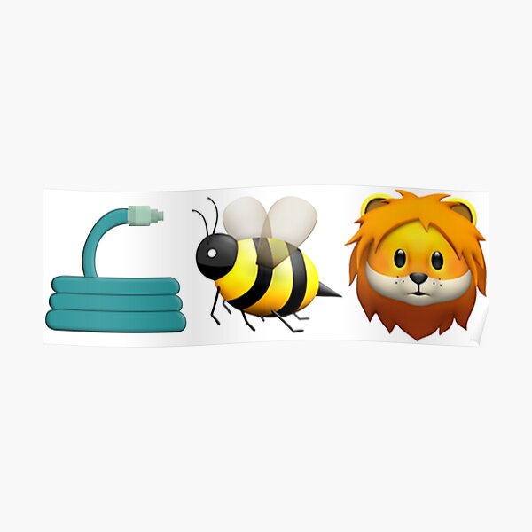"Hose Bee Lion Emoji TShirt" Poster for Sale by coolhiphoptees Redbubble