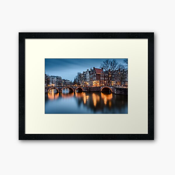 Item preview, Amsterdam Canals Cityscape at Twilight designed and sold by thinkbigimages.