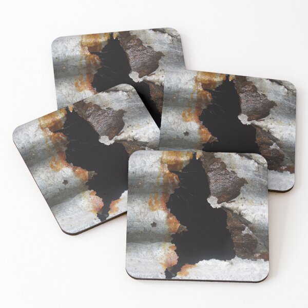 Item preview, Rusted Corrugated Iron Tear - Abstract Hole in Weathered Metal - Magpie Springs Photography designed and sold by MagpieSprings.