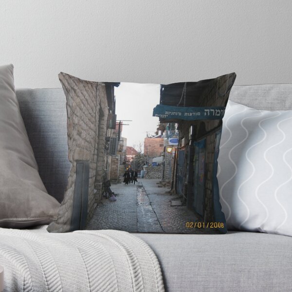 #architecture, #outdoors, #street, #travel, #city, #town, #narrow, #alley Throw Pillow