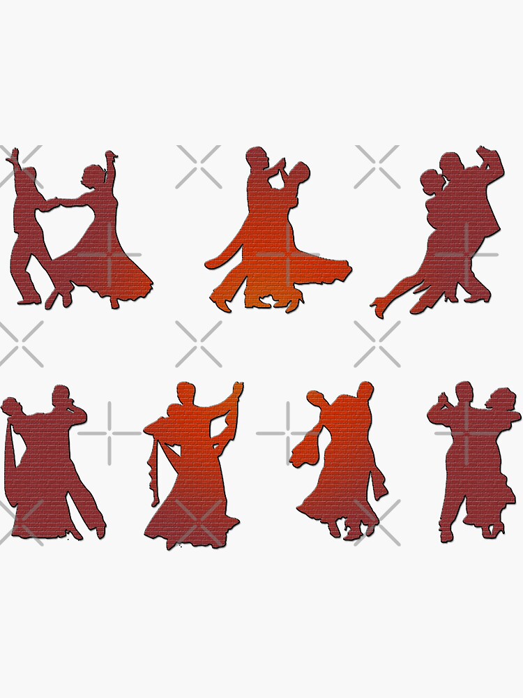 Thumbnail 3 of 3, Sticker, I Love Ballroom Dance designed and sold by doniainart.
