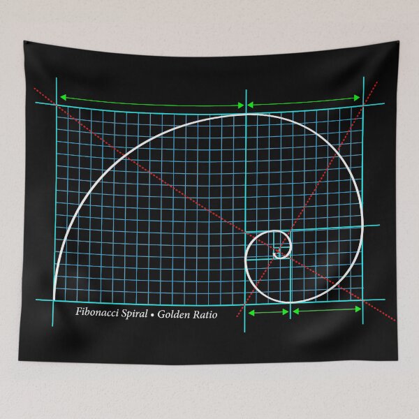 Item preview, Golden Ratio, Fibonacci Spiral, Color Drawing designed and sold by SymbolGrafix.