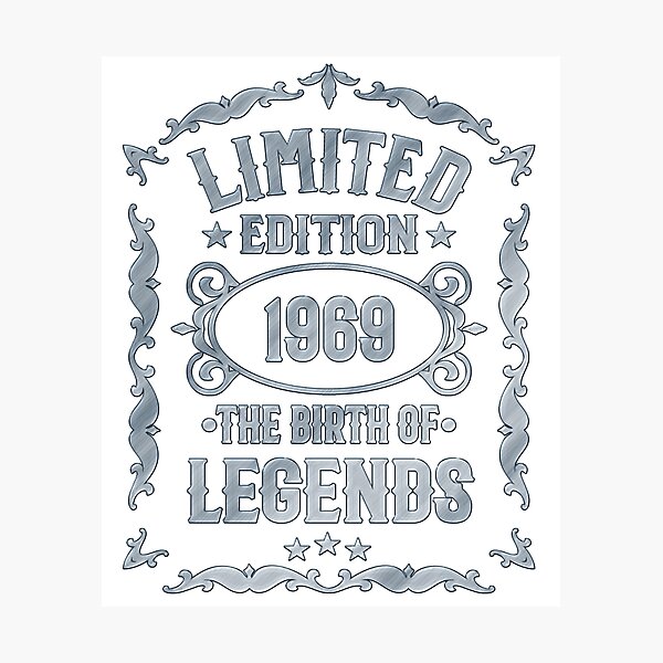 Item preview, Born 1969 - Legends Birthday Vintage 1969 designed and sold by Dubbra.