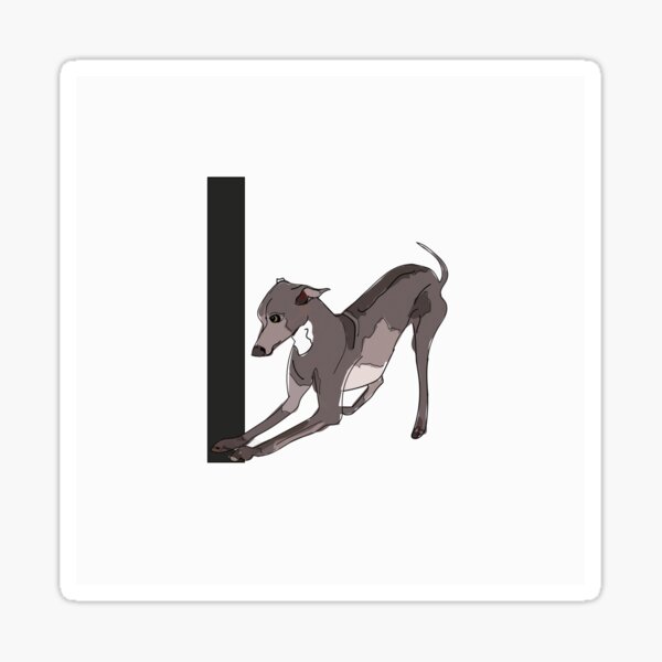 I is for Italian Greyhound Dog Sticker