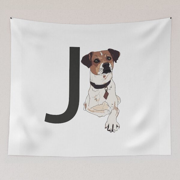 Item preview, J is for Jack Russell Terrier Dog designed and sold by sketchandpaws.