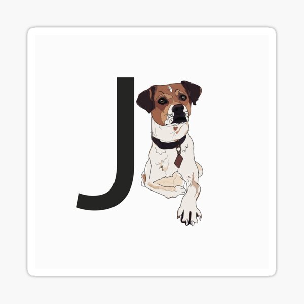 J is for Jack Russell Terrier Dog Sticker