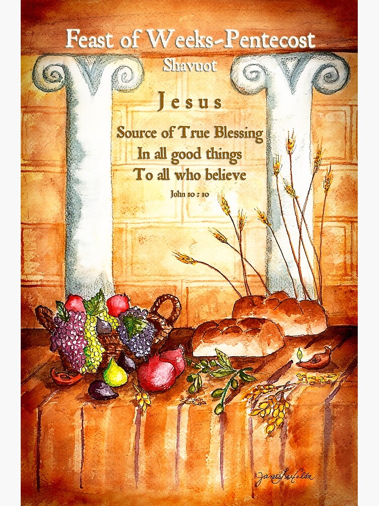"Feast of Weeks Pentecost Shavuot" Poster for Sale by ArtsyUs Redbubble