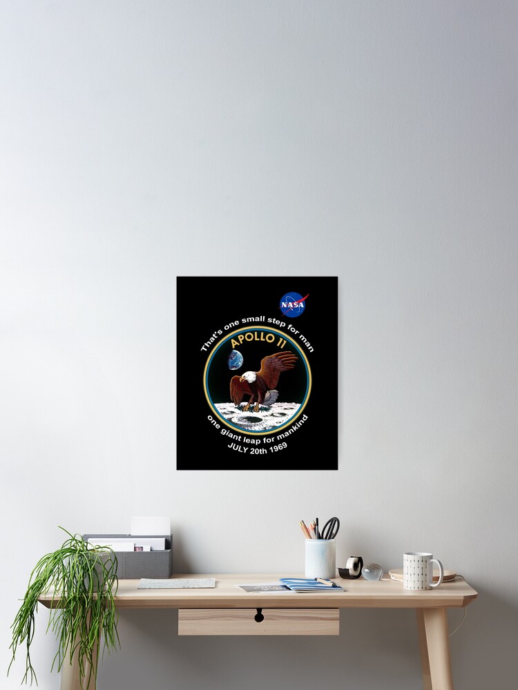 Nasa & Apollo 11 Patch One Small Step Moon Landing T Shirt
