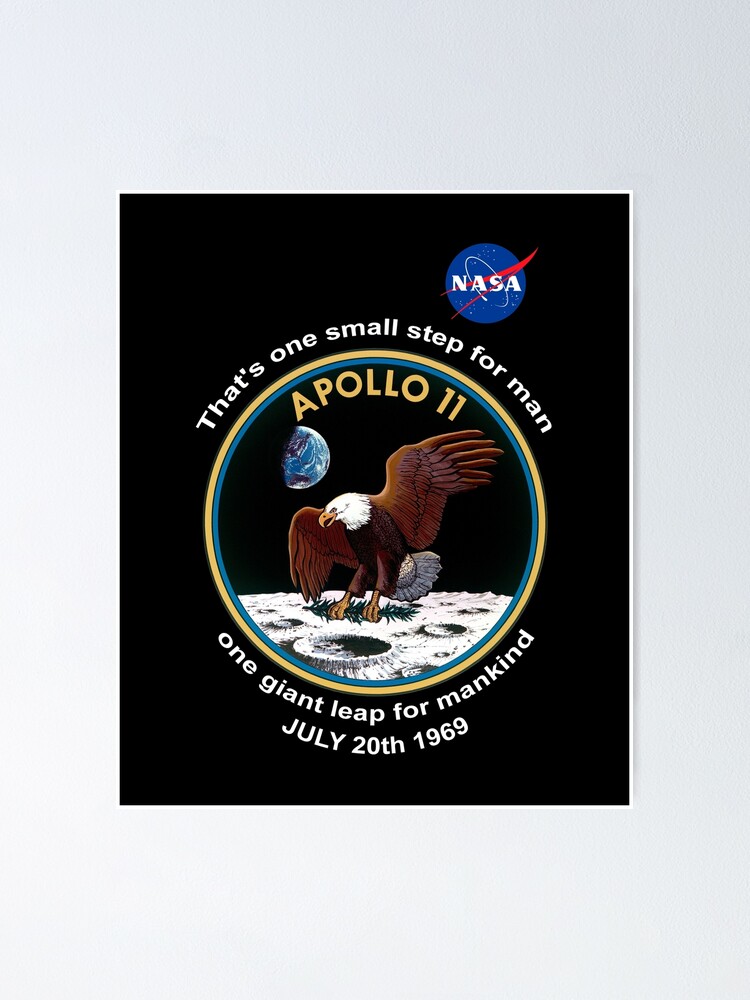 Nasa & Apollo 11 Patch One Small Step Moon Landing T Shirt