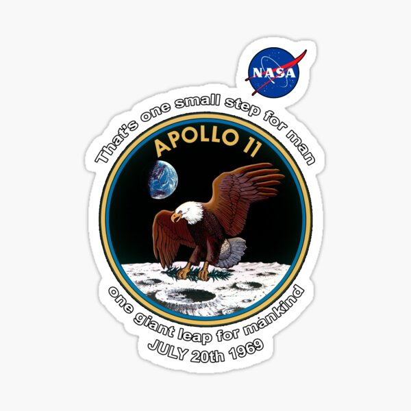 NASA & Apollo 11 Patch One Small Step Moon Landing Sticker