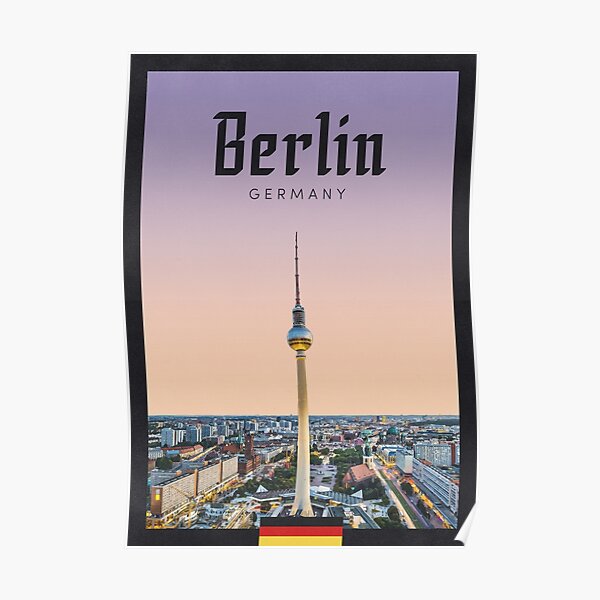 Travel Poster - TV Tower, Berlin, Germany Poster