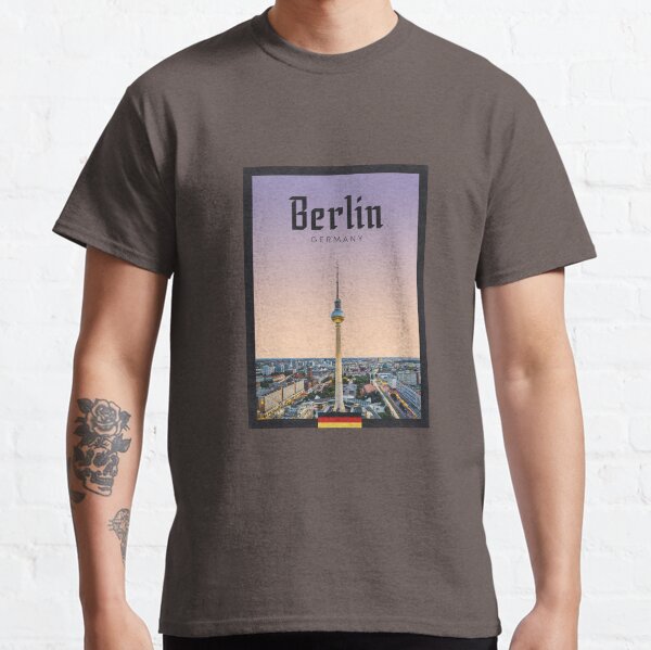 Travel Poster - TV Tower, Berlin, Germany Classic T-Shirt