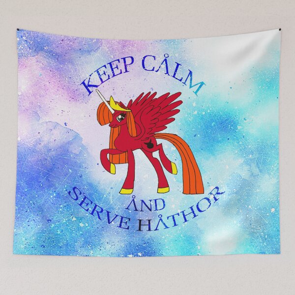 Item preview, Keep Calm and Serve Hathor Pony designed and sold by NatLeBrunDesign.