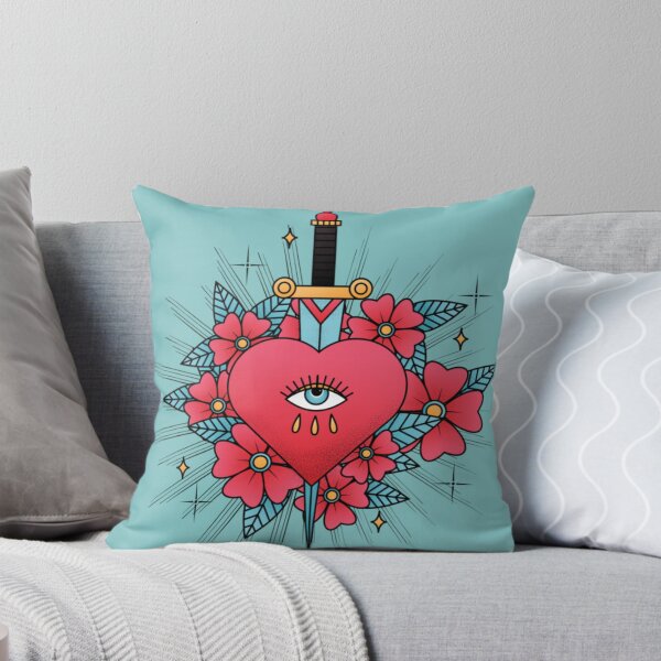 Item preview, Tattoo Flash - Corazones y cuchillos designed and sold by JenBoyte.