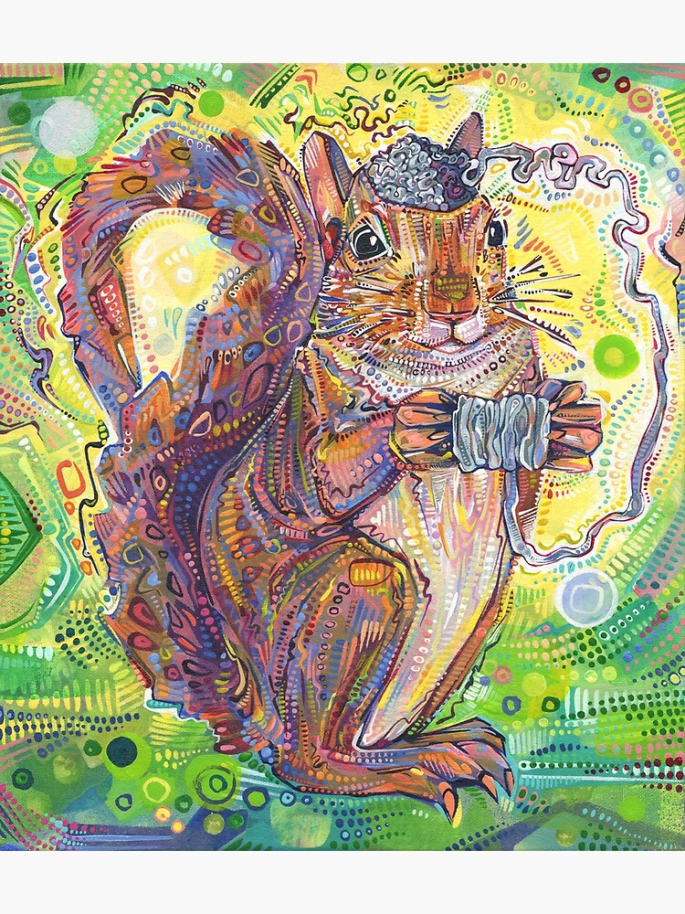 Squirrel Brain Painting - 2019 by gwennpaints