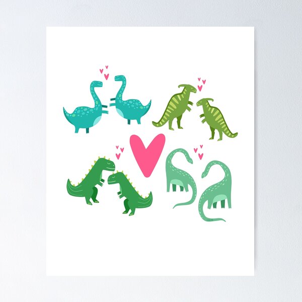 Item preview, Dinosaurs Love Funny Humor T-Shirt Valentine  designed and sold by No Limits T-Shirts.