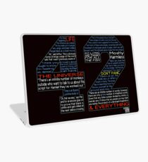 Hitchhiker's Guide 42 Quotes Laptop Skin