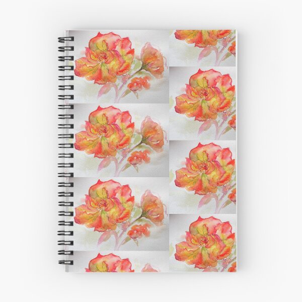 Item preview, Rose Watercolor Painting, red, yellow and orange designed and sold by Sarah  Rajkotwala.