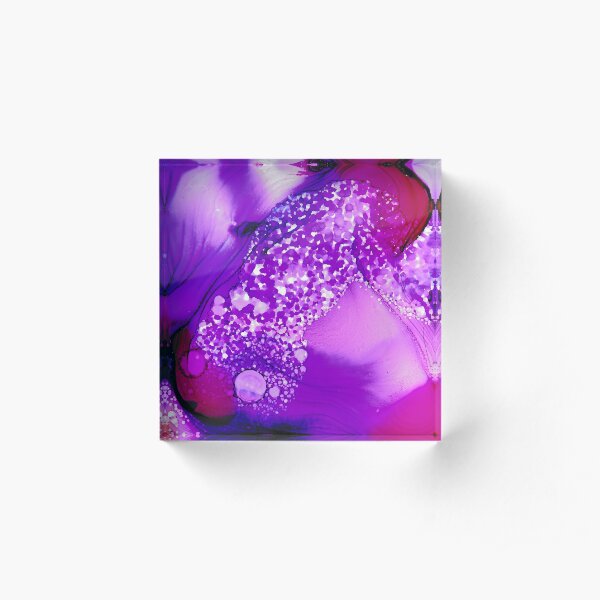 Royal Puple Bubbly Acrylic Block