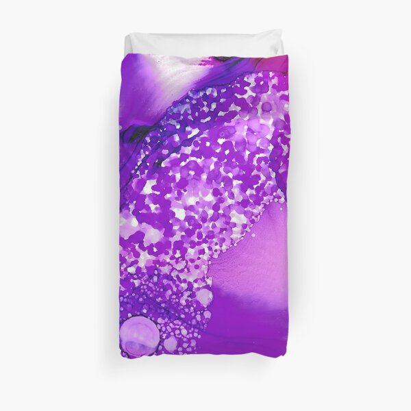 Royal Puple Bubbly Duvet Cover