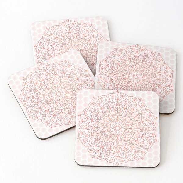 Item preview, Coral Nature Mandala designed and sold by Kelly Dietrich Mandala & Fractal Art.