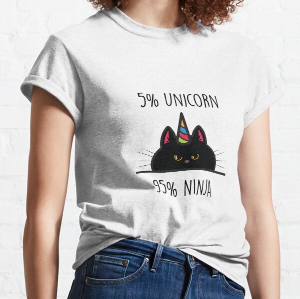 Unicorn Ninja Cat Classic T-Shirt