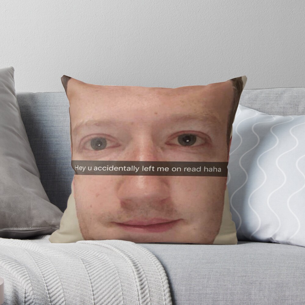 Coussin Mark Zuckerberg Snapchat Meme Par Kiyomishop Redbubble