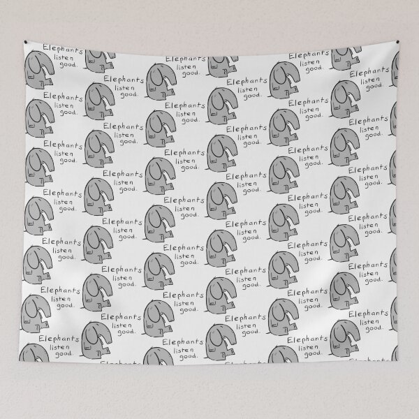 Item preview, elephants are good listeners designed and sold by Paul McClintock.