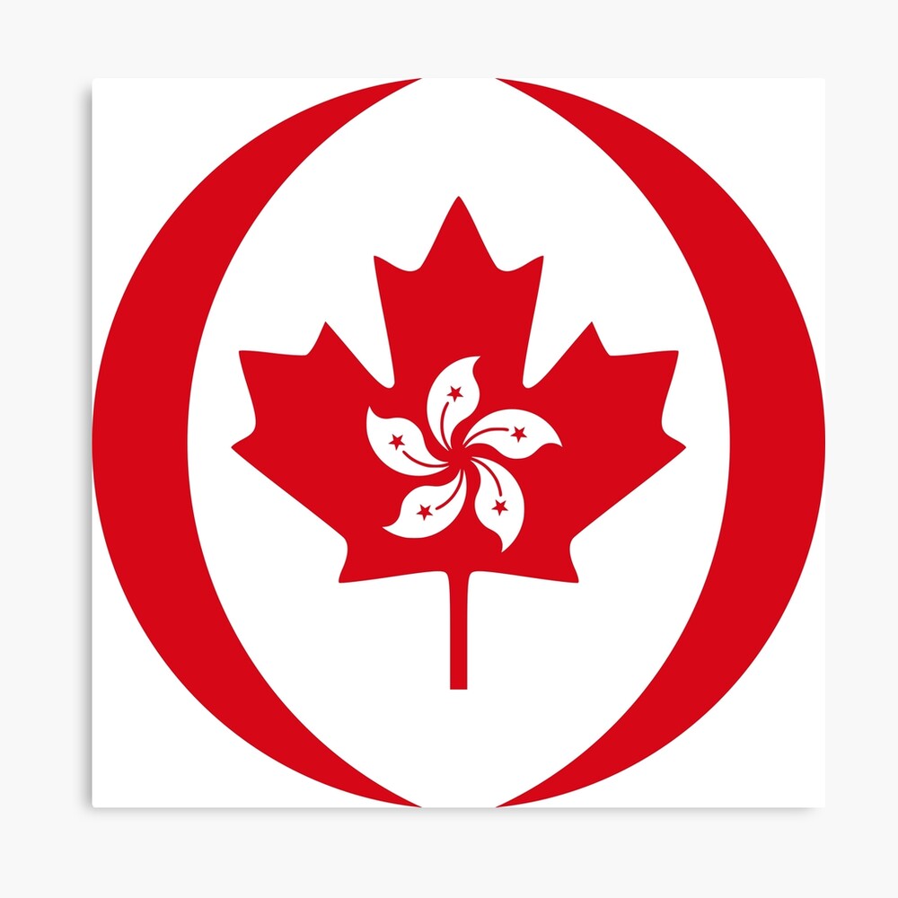 Hong Konger Canadian Multinational Patriot Flag Series Canvas Print