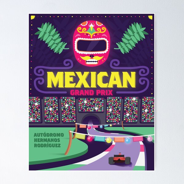Item preview, Mexican Grand Prix - Poster and Print designed and sold by johnseals.