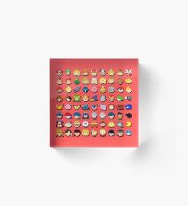 Bloque acrílico Super Smash Bros Ultimate Shadowed Stock Icons