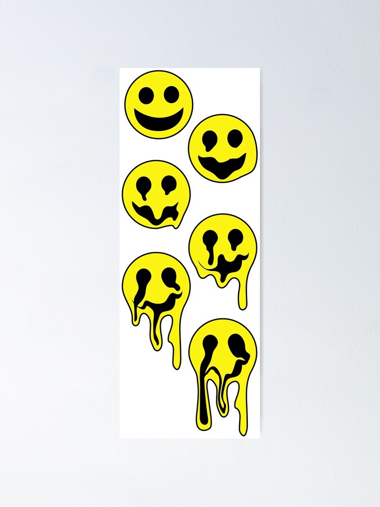 "Melting Smileys" Poster by shaylikipnis | Redbubble